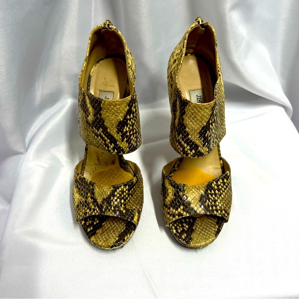 Jimmy Choo Snakeskin Pattern High Heels